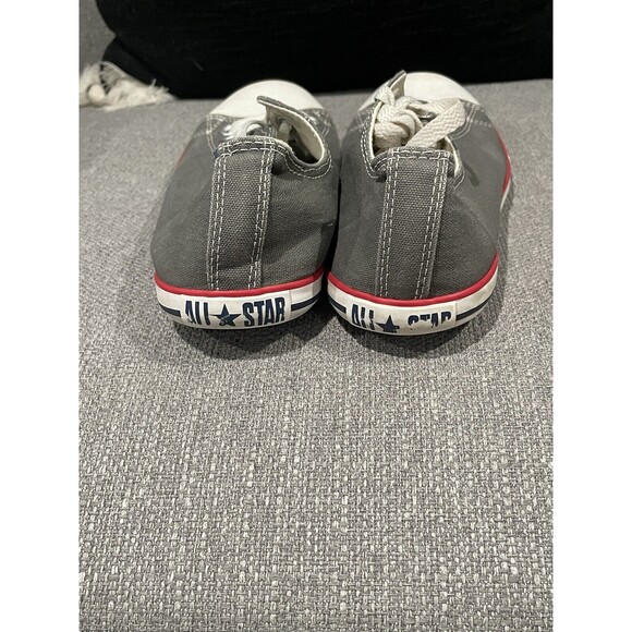 Converse Women CTAS Gray‎ Canvas Low Top Sneakers with Red Trim, 113896F, Size 8 - Picture 3 of 8